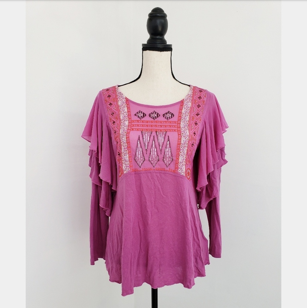SALE! NWT FREE PEOPLE RUFFLE TOP SIZE S